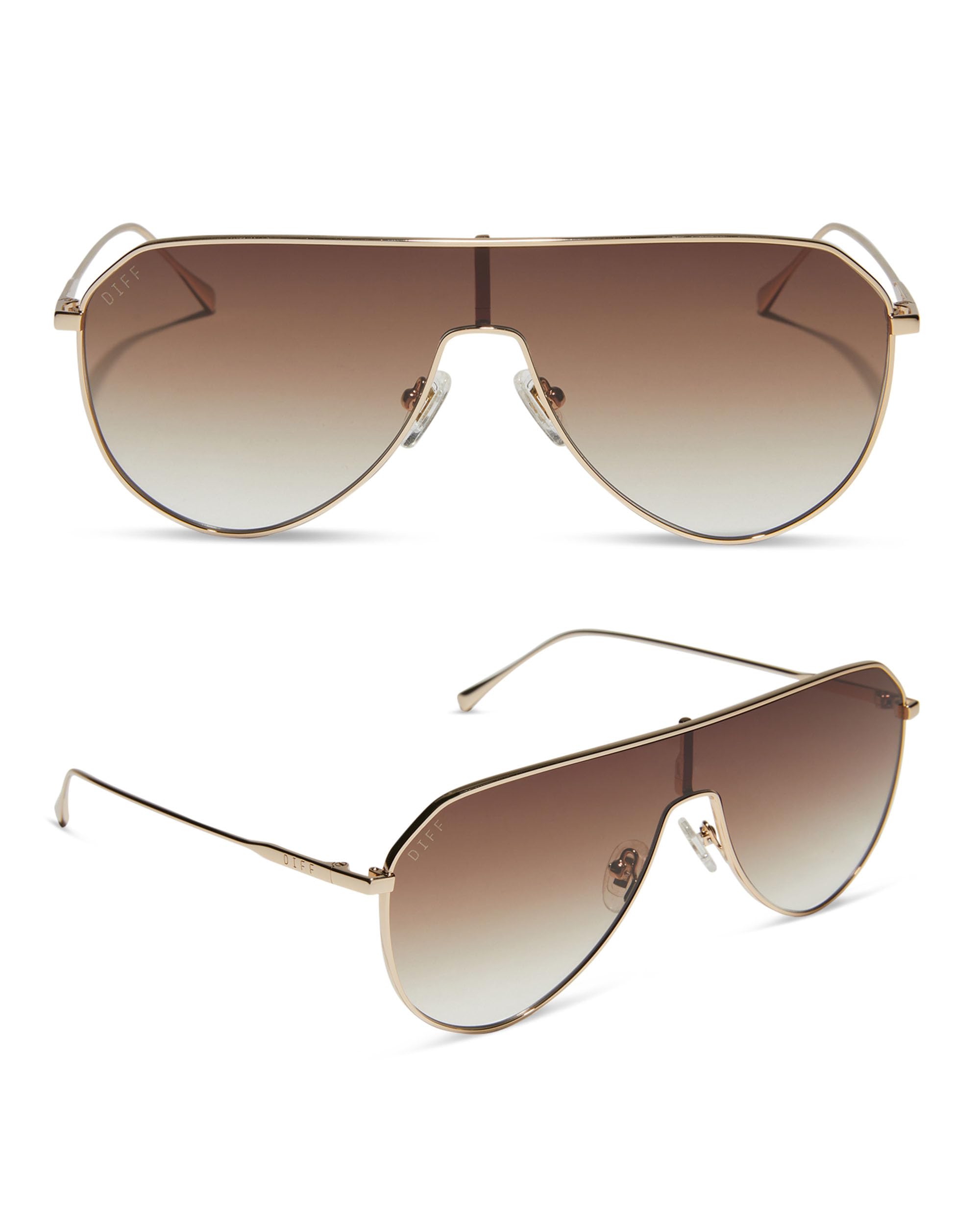 DIFF Dash Shield Aviator Sunglasses for Women UV400 Protection