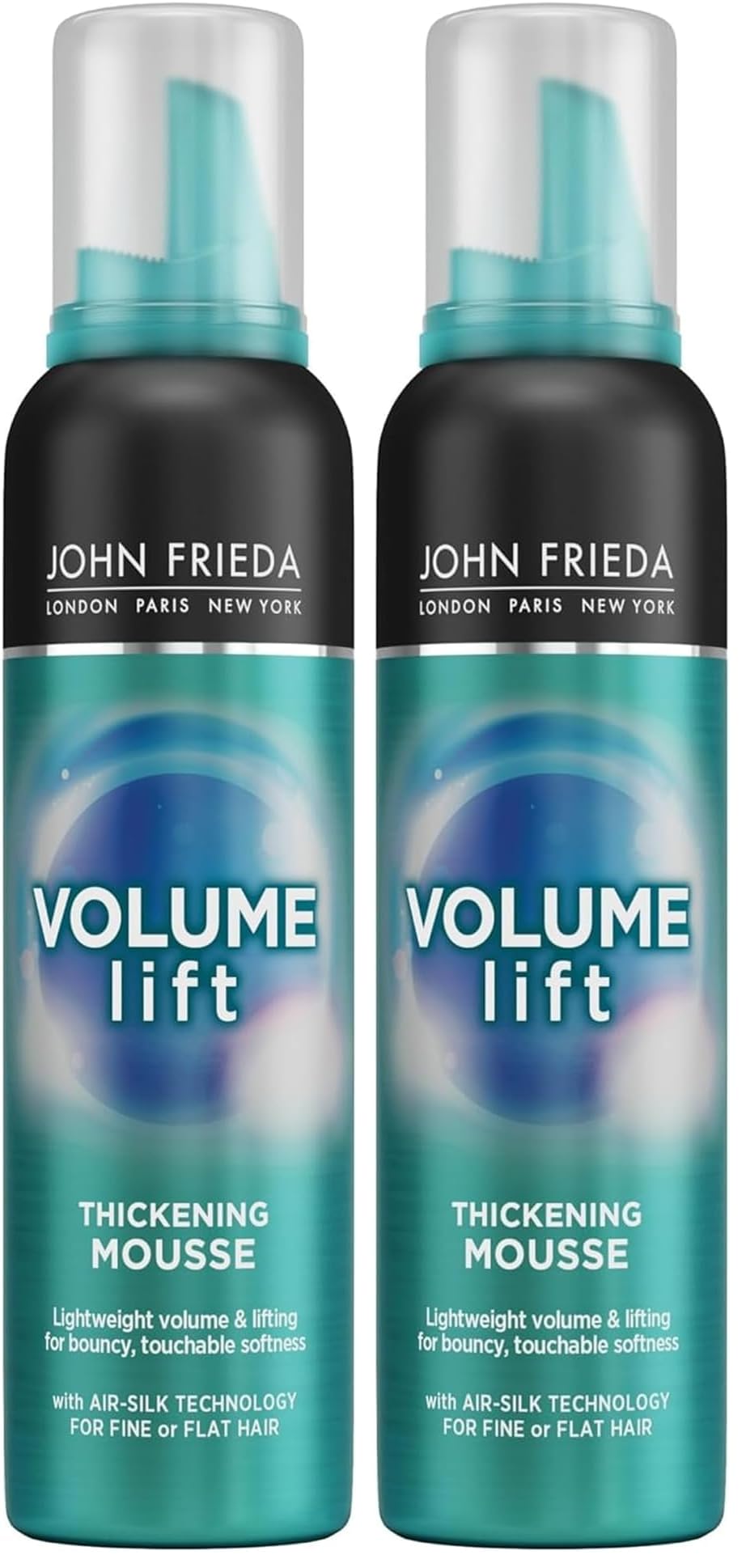 John Frieda Volume Lift Thickening Mousse 200 Ml, Volumising Mousse Thin Hair (Pack of 2)