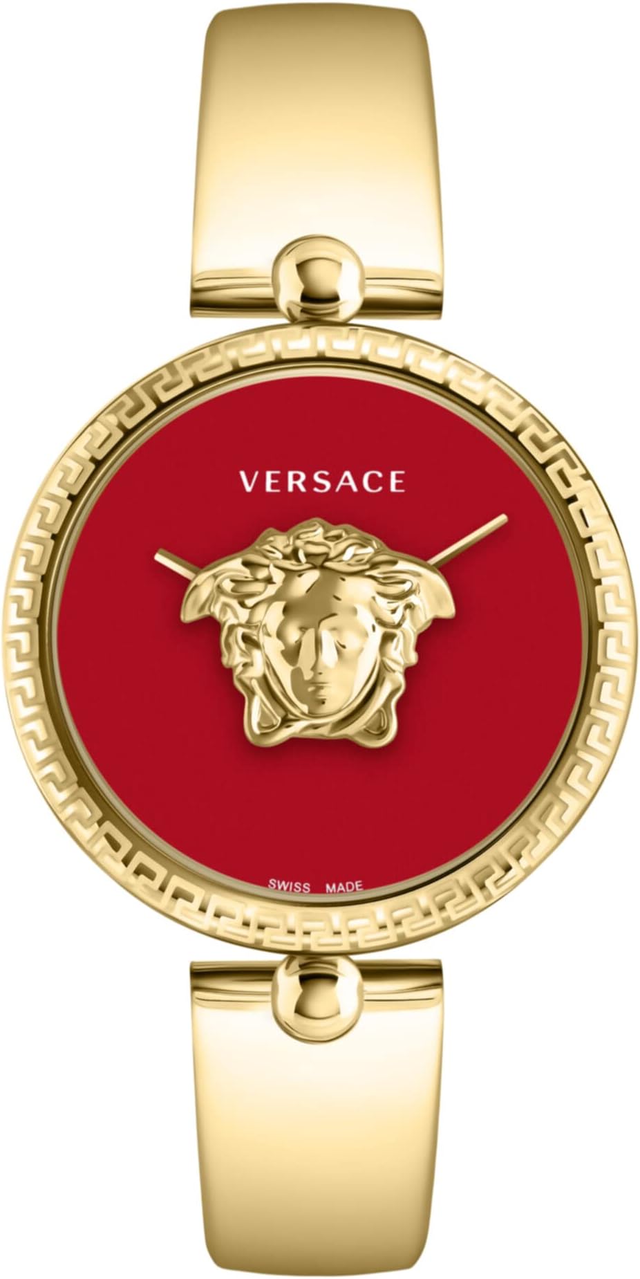 Palazzo Empire Collection Luxury Womens Watch Timepieces with a Gold Bracelet and Case Featuring a Red Dial