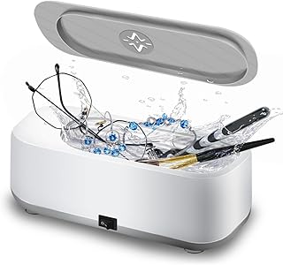 Ultrasonic Cleaner Jewelry Cleaner Machine, 45KHz Professional Sonic Cleaner for Ring, Earrings, Necklace, Silver, Eyeglass, Watches, Denture Ultrasonic Cleaner Solution for Gifts