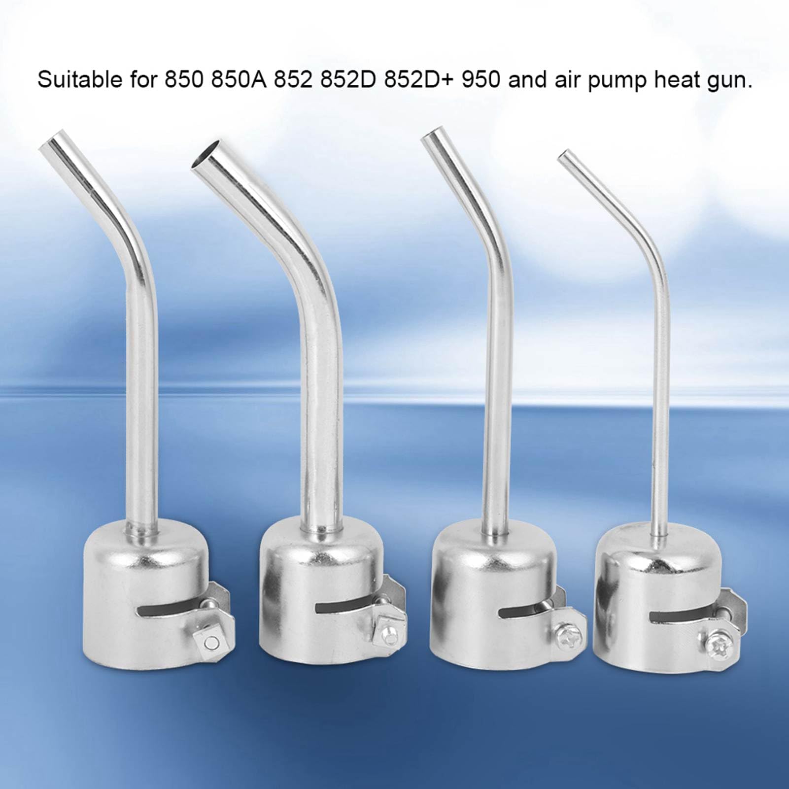 Walfront Buse de Pistolet à Air Chaud Coudée Etendue en Alliage d'Aluminium Universelle pour 850 850A 852 852D 852D + 950 Pistolet à Chaleur