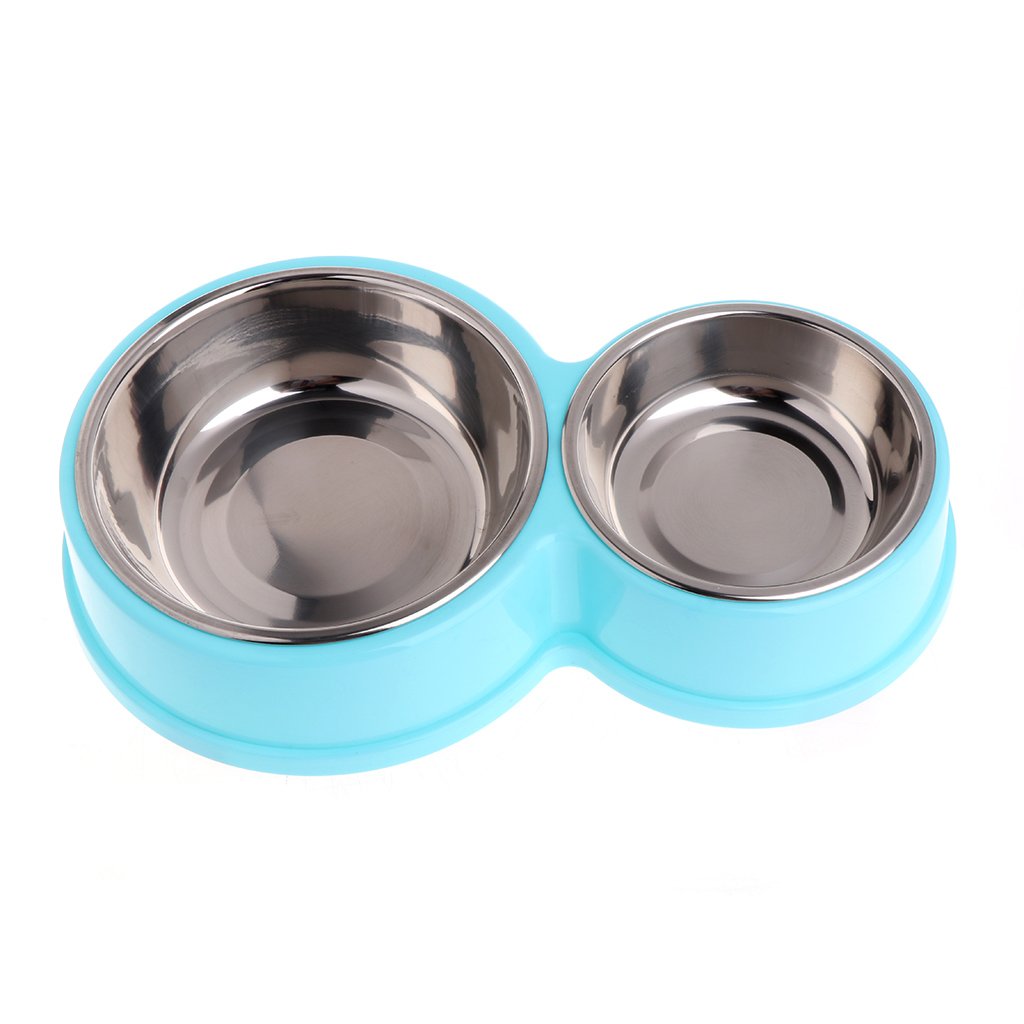 Zkbszn 2 in 1 Dog Feeder Raised for Food Water Bowl Double Bowl with Detachable Bowl Pet Feeder Anti-Leak