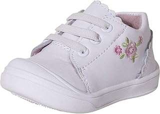 Josmo baby girls Casual Sneaker, White, 4 Infant US