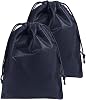 2PCS Drawstring Shoe Bags Travel Storage Bags Dust-Proof Cloth Bag Drawstring Storage Bag,Portable Travel Non-Woven Shoe Packing Organizers Tote Bags for Men Women Daily Home Travel Use(BLACK)
