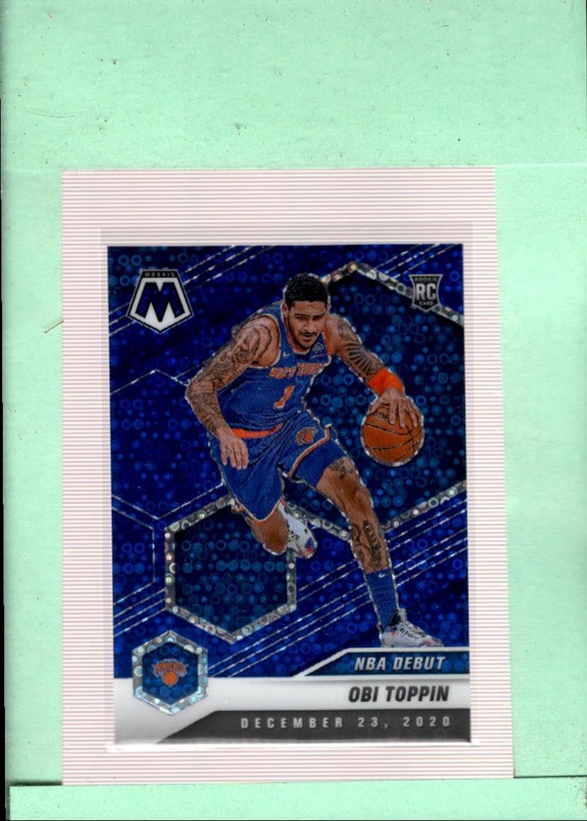 2020-21 Panini Mosaic Mosaic Fast Break Blue #273 Obi Toppin MINT RC Rookie SER/85 New York Knicks Basketball