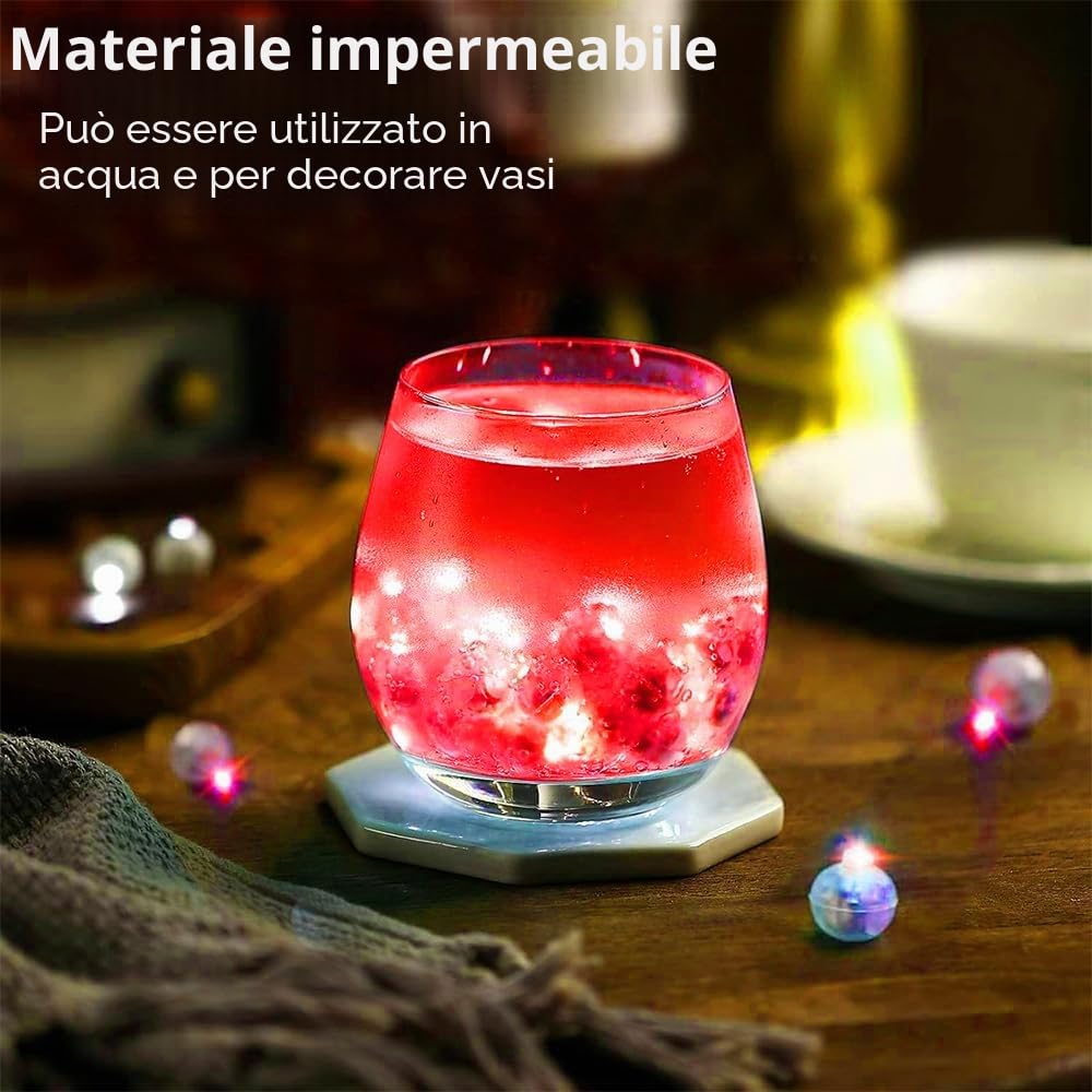 HIQE-FL Rotondo Lampada a Palloncino, 120Pcs LED Palloncini Luci, Mini LED Lanterne di Carta
