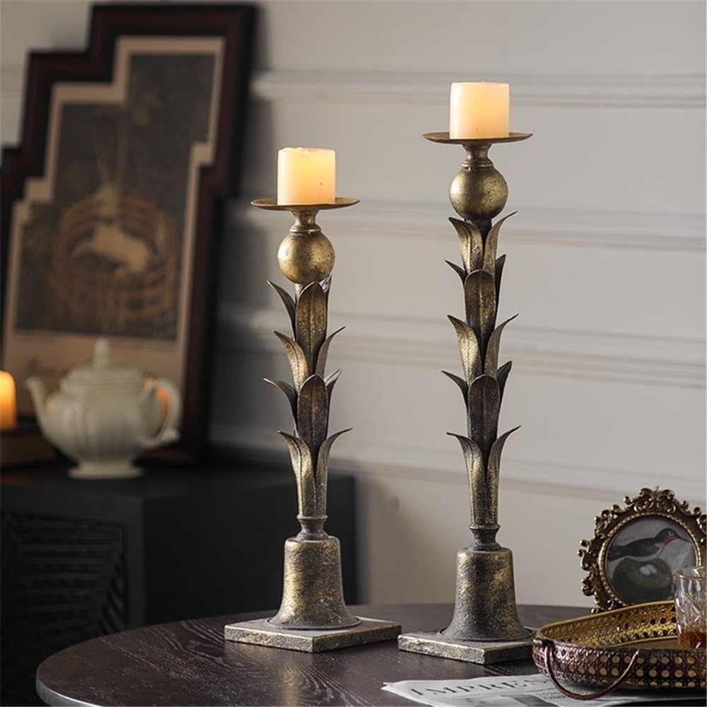 Candle Holders Retro Wrought Iron Candle Holders, Home Accessories, Old Decorations, Decoration Accessories for Hotels and Restaurants for Decoration(Small)
