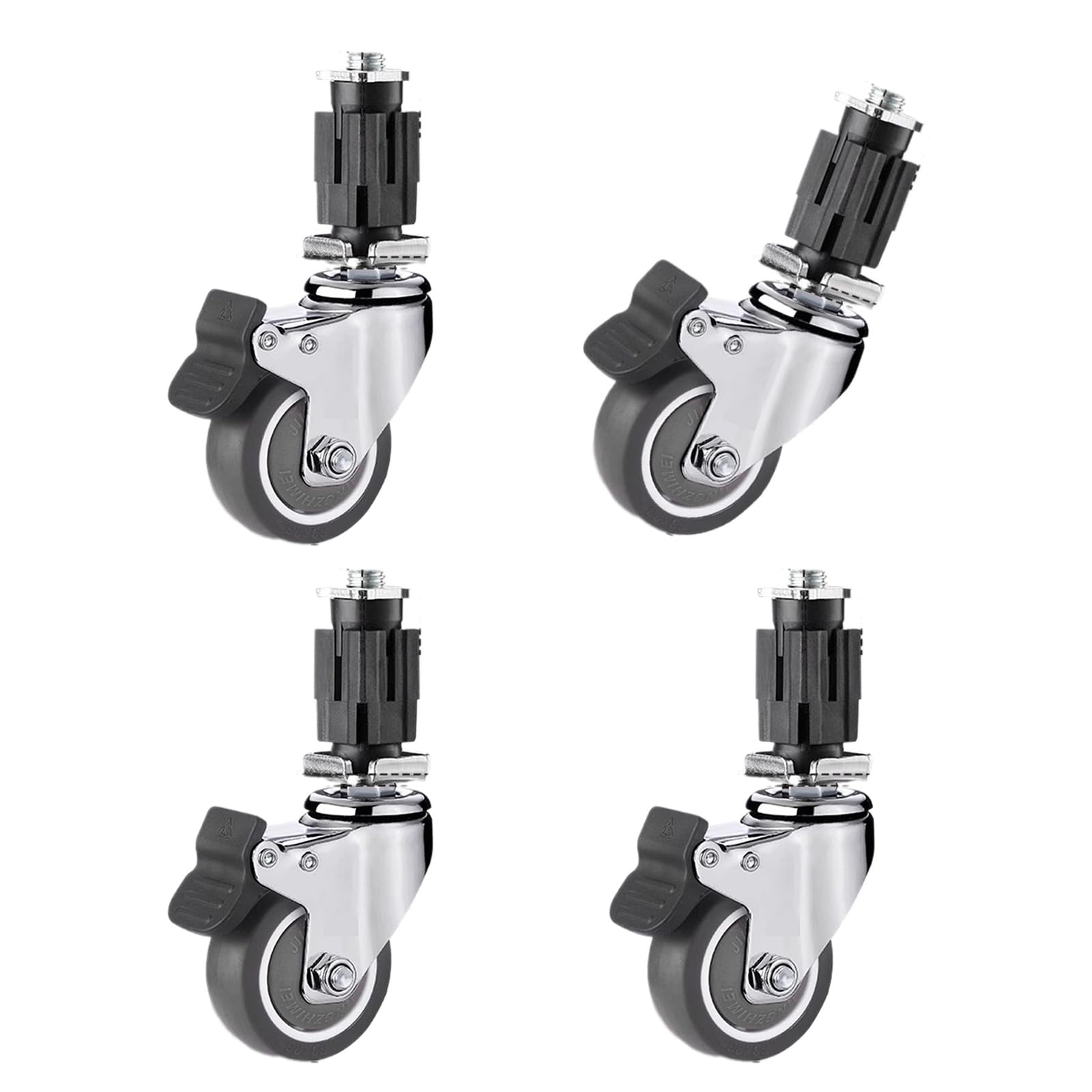 Roulettes pivotantes pour meuble tube carré roulette de remplacement chaise de bureau 4x
