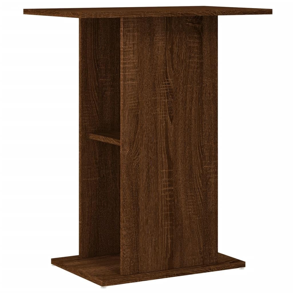 vidaXL Soporte Acuario Madera ingeniería marrón Roble 60,5x36x72,5 cm