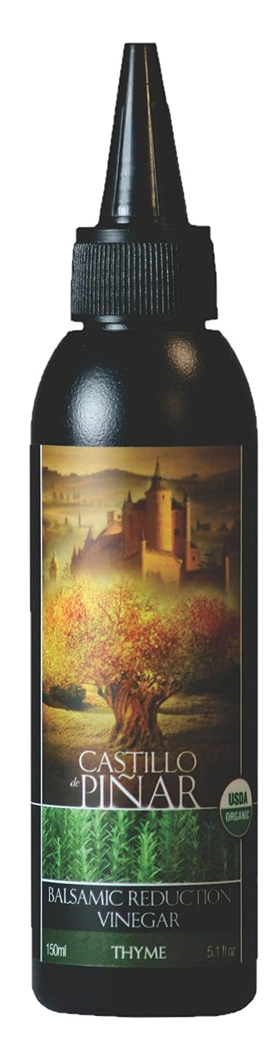 Castillo de Pinar Thyme Balsamic Reduced Vinegar 500ml USDA Certified Organic, Non GMO