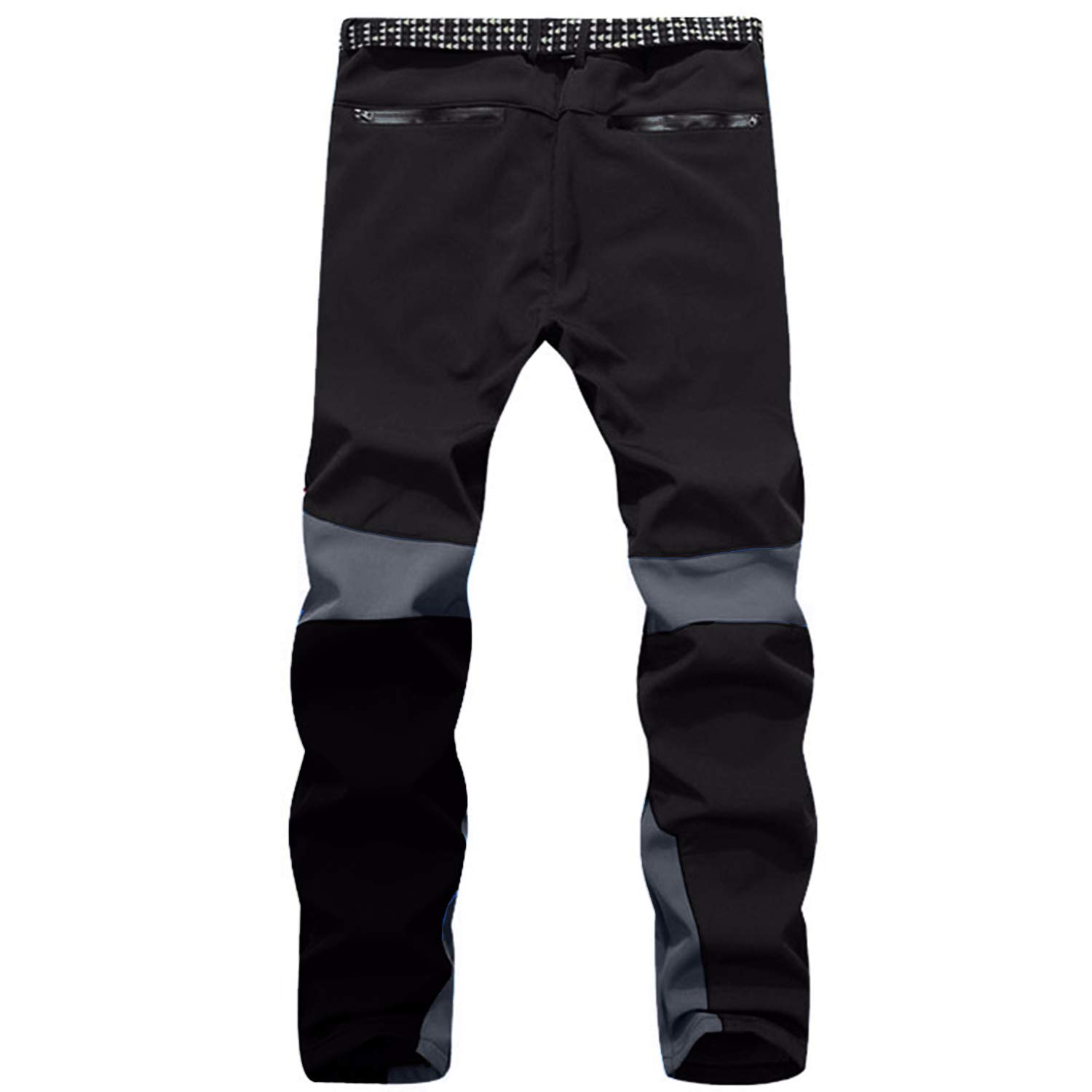 SUKUTU Pantaloni da Trekking per Uomo Softshell da Esterno Pantaloni in Pile Ispessimento Pantaloni Lunghi da Sci Sportivi Antivento Caldi e Impermeabili