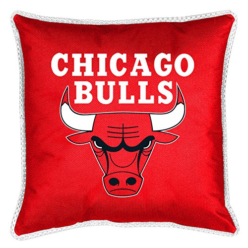 Sports Coverage NBA Chicago Bulls Sidelines Toss Pillow, Bright Red, One Size