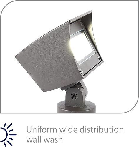 Miniatura 3 de WAC Iluminación de paisaje, luz de lavado de pared LED de 120 V voltaje de línea con control de brillo integral 3000 K blanco cálido LED integrado