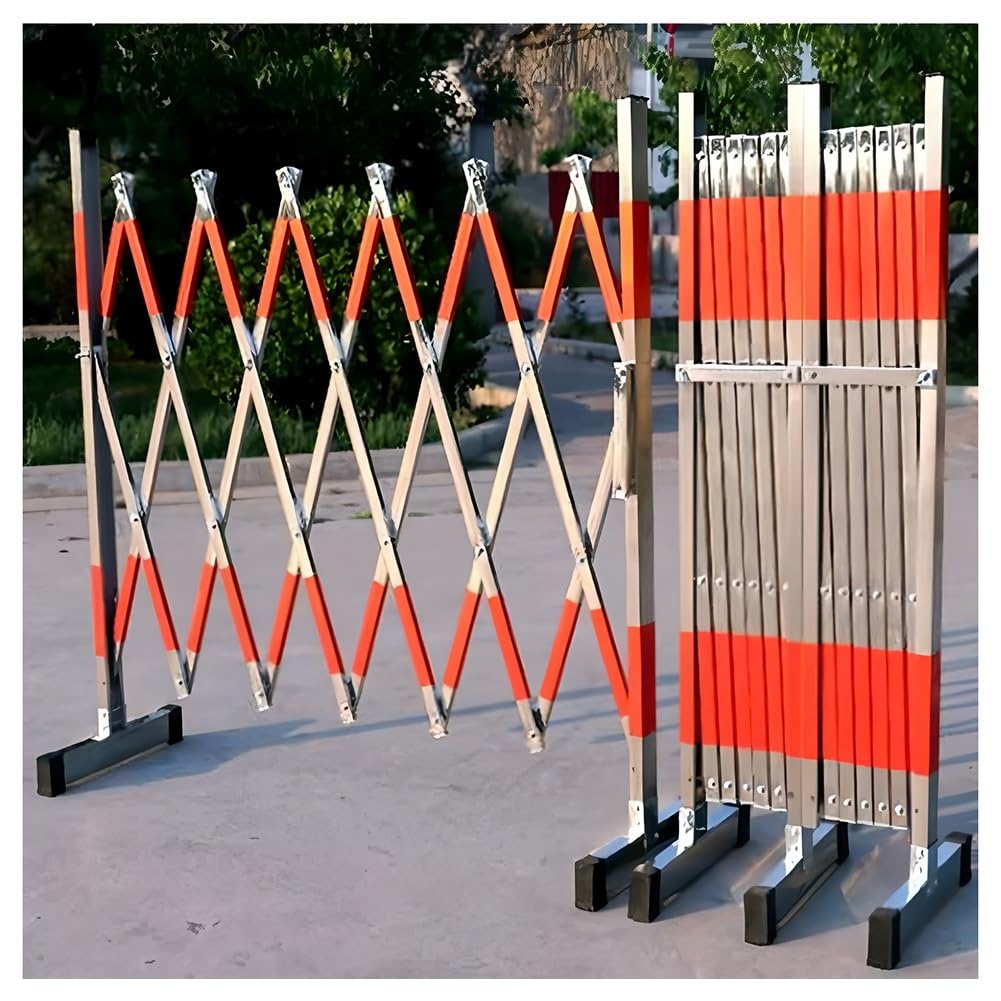 Barrière de sécurité rétractable et portable, clôture métallique extensible 3m