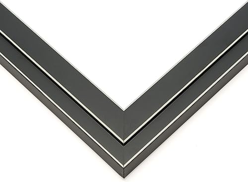 Marco de madera real negro de 16 x 27 pulgadas de ancho de 1.25 pulgadas  Profundidad del marco interior de 0.5 pulgadas  Marco de fotos moderno