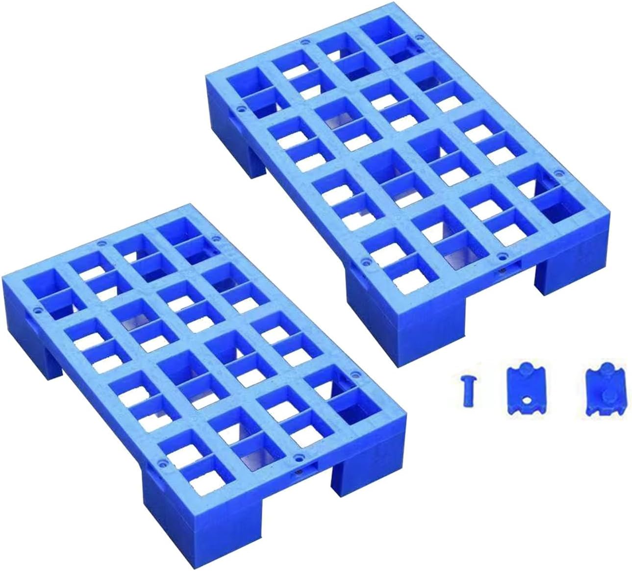 Interlocking Pallets, Plastic Pallet, Thickened Material, Hollowed Out Design for Moisture Resistance, Ideal for Factories, Warehouses and Garages
