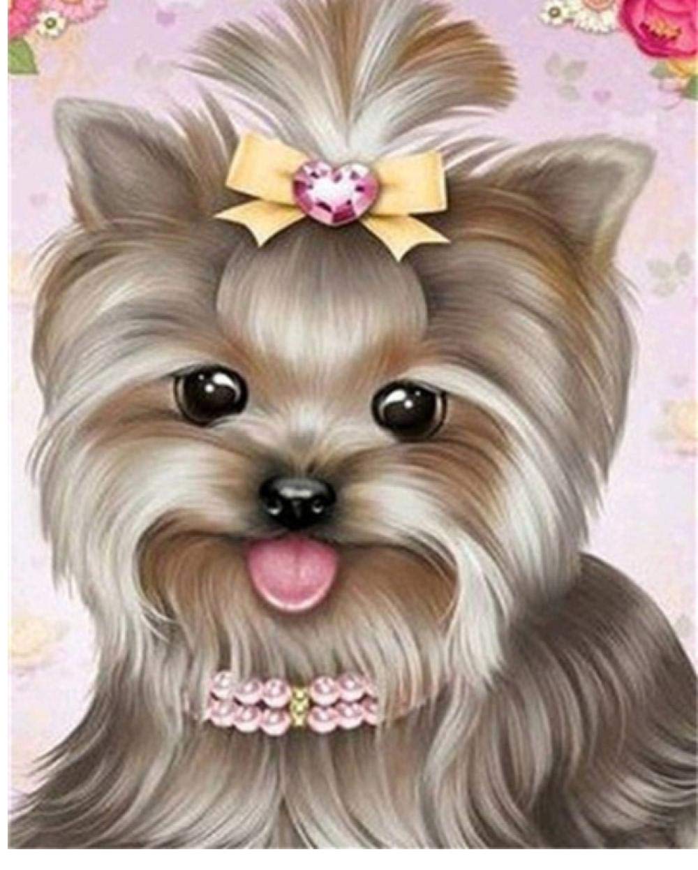 Peinture par numéros chien 40x50cm kit toile coloriage adulte