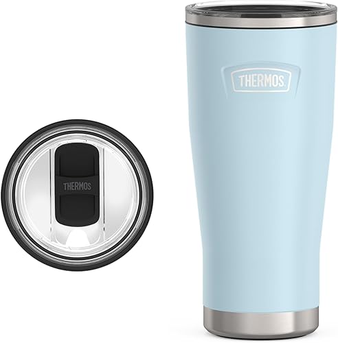 Miniatura 17 de THERMOS ICON SERIES Vaso térmico de acero inoxidable con cierre deslizante, 24 onzas, Granite Granite,Carmesí,Glacier,Mate acero inoxidable (Matte