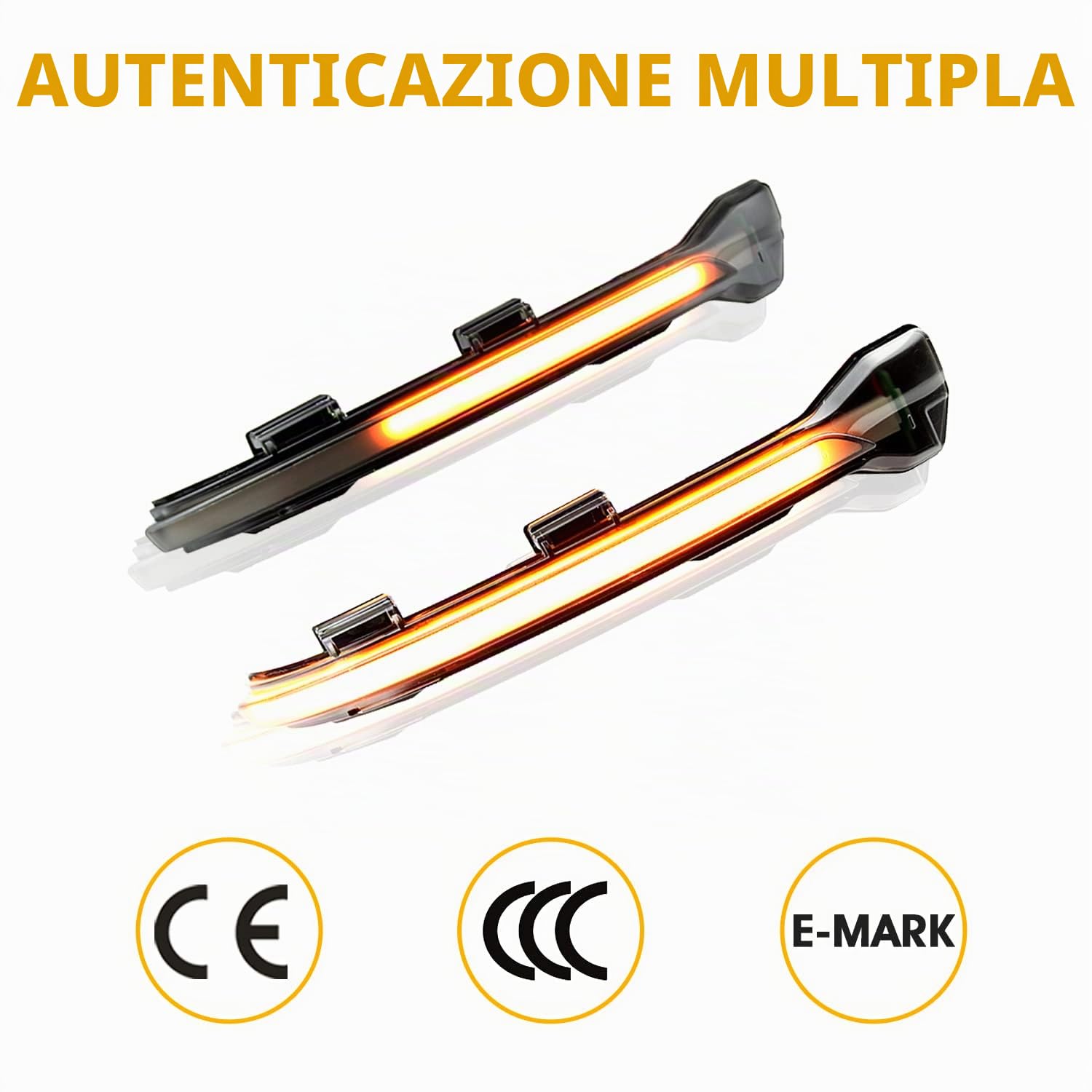 Kit Luci Indicatori di Direzione Dinamici a LED Lampeggiante, Compatibile con Volkswagen Golf 7 Facelift Golf 7 R-line Golf 7.5 Golf Sportsvan Golf Sportsvan VW Touran L II, 2 Lampade