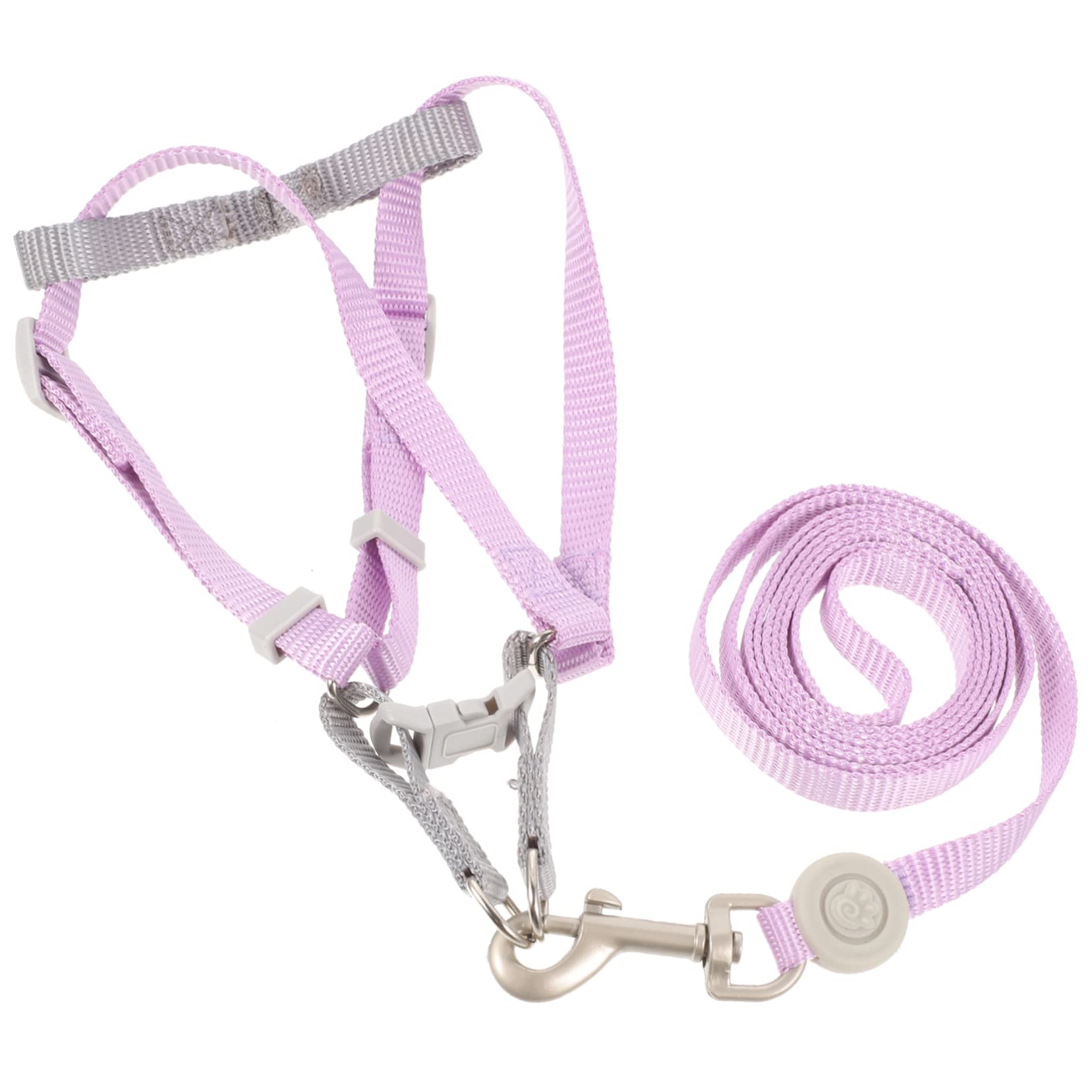 FONDOTIN Outdoor Cat Harness Leash Kitten Harness and Leash Set Soft Nylon Purple Compact