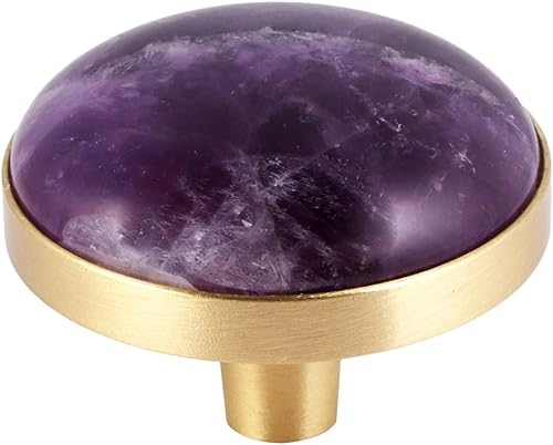 Miniatura 3 de Rockcloud Paquete de 2 pomos de piedra de cristal natural para cajones, tiradores de puerta de armario con tornillos, accesorios decorativos para