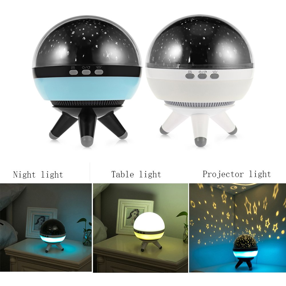 Obrotowy projektor LED Starlight 3 tryby światła automatyczne wyłączanie czasomierz sen lampka nocna lampa wielokolorowa transformacja z kablem USB do dekoracji wnętrz, pokoju dziecięcego, prezent dla dzieci, romantyczne gwiaździste światło
