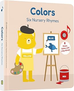 Colors - Interactive Sound Book for 1 Year Old | Musical Sound Book for Toddlers 1-3 | Learn Colors & Cause and Effect | 6 Nursery Rhymes & Songs | New Songs and New Lyrics