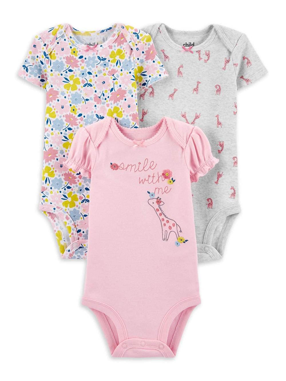 NOT BRANDEDChild of Mine Baby Girl SS Onesie 3pk (3-6m)