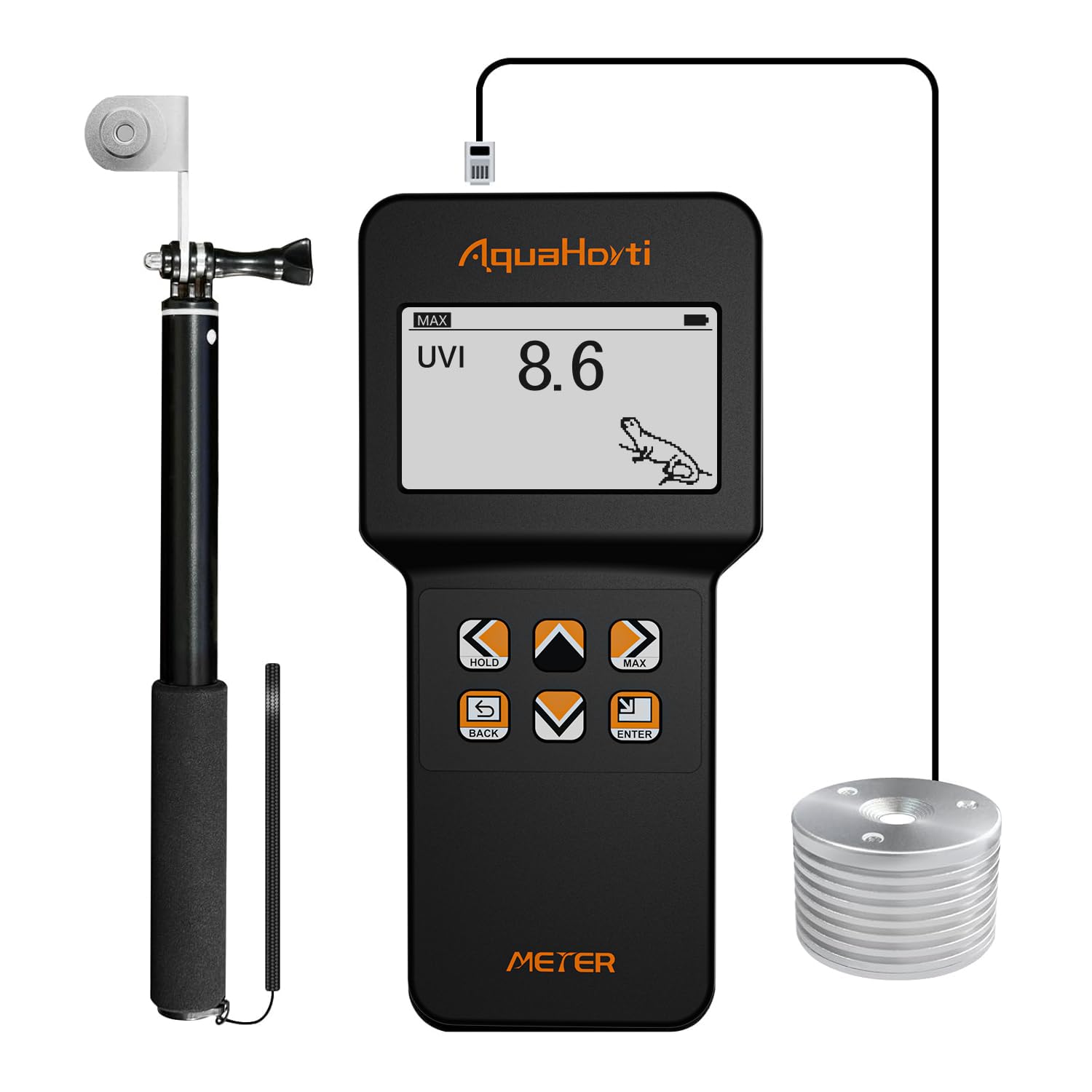 Reptile UV Index Meter,0-388.9,for UVB Fluorescent Lamp and