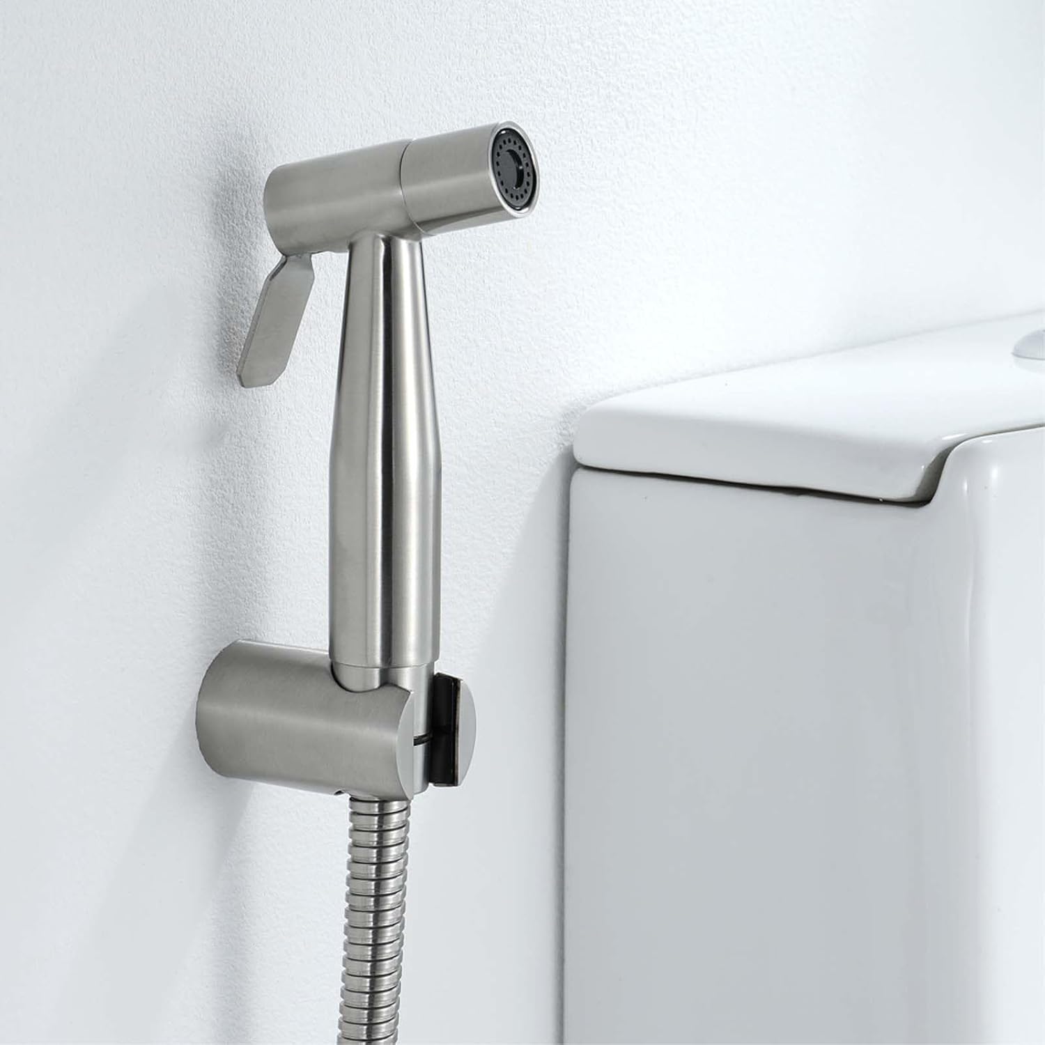 Bidet Sprayer for Toilet with Round Brass Spray Gun Bidet Sprayer with 1.2m Stainless Steel Hose Handheld Bidet Sprayer for Toilet Suitable for Women, Pet Cleaning