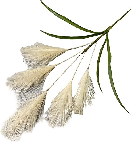 Flores artificiales de hierba de las pampas, estilo bohemio, esponjosas, ramas de hierba de las pampas, para el hogar, cocina, boda, fiesta, champán