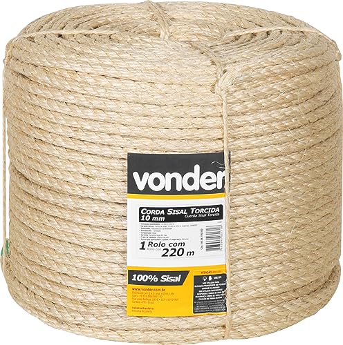 Vonder, Corda De Sisal 10 Mm X 220 M, 3 Pernas.