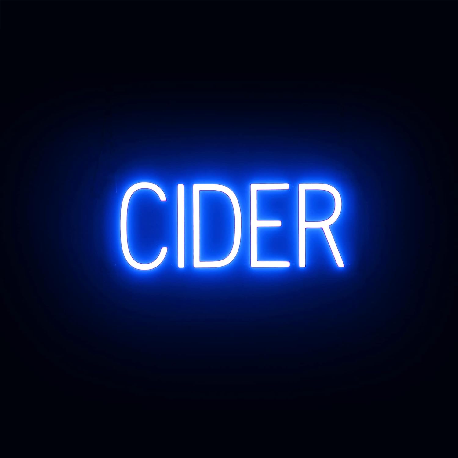 SpellBrite CIDER Sign | Alcohol-Related Sign with Neon Look, Blue LED Light Source | 17.7" x 6.3"