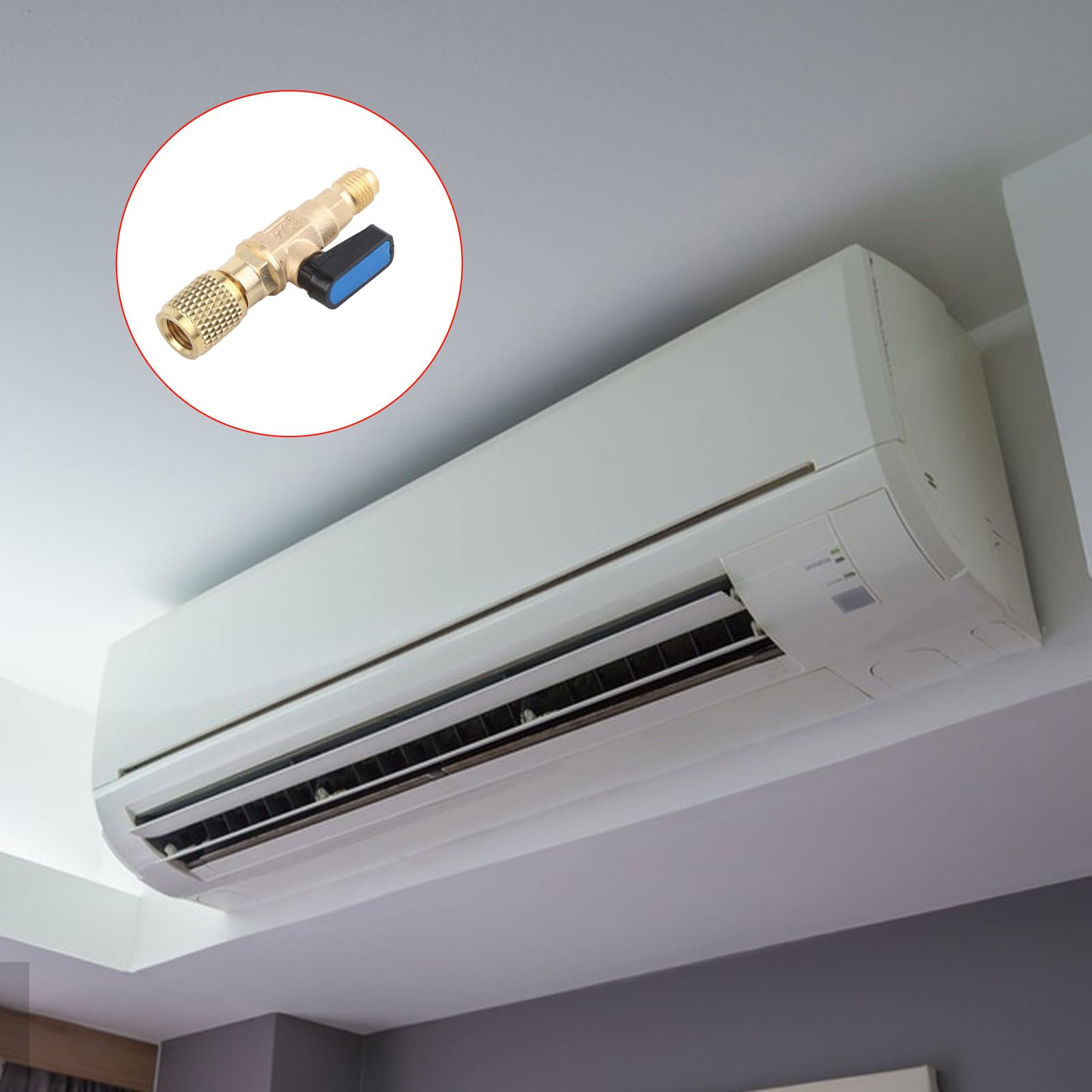 Kompaktowy Zawór Kulowy Czynnika Chłodniczego do Klimatyzacji do Adaptera R22 1/4 Cala SAE do Zaworów Kranowych Systemu Mini Split z Adapterami Zbiornika Czynnika Chłodniczego