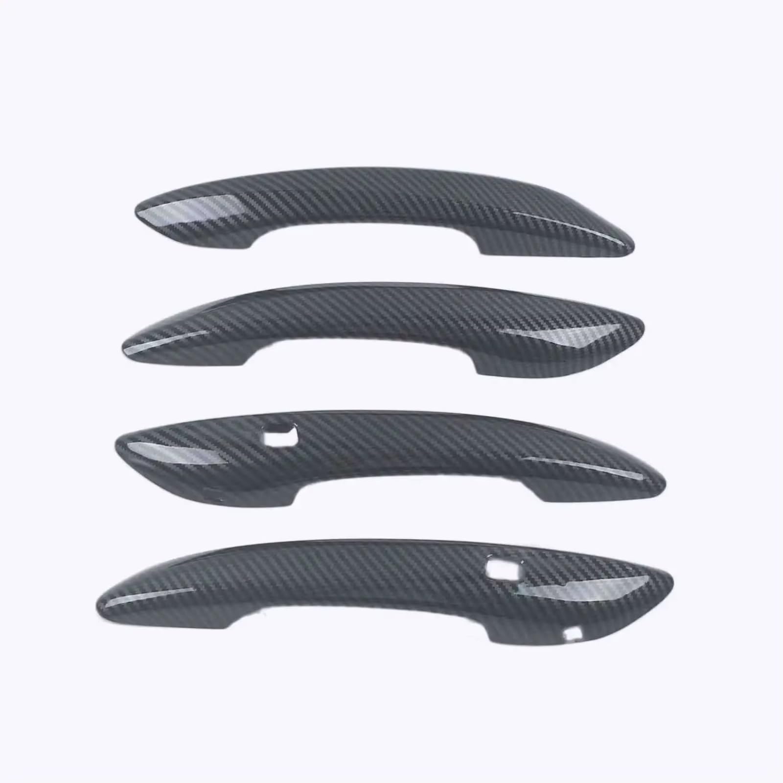 Iukmr Carbon 2 Buttons For Hyundai For Elantra Cn7 For Avante I30 2021-2023 Glossy Black Carbon Fiber Chrome Car Door Handle Cover Sticker Styling Car Outer Door Handle(Carbon 2 Buttons)