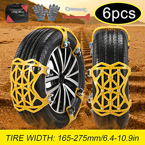 UPEOR Snow Tire Chains Emergency Car Adjustable Anti Slip Tire Chain for SUV/Truck/Cars