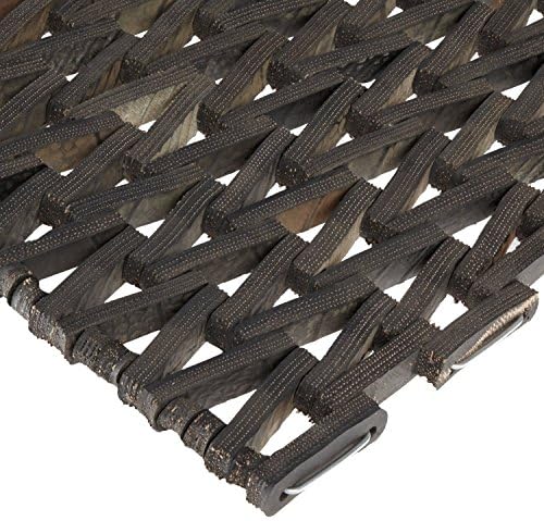 Durable Durite Recycled Tire-Link Outdoor Entrance Mat, Herringbone Weave, 17" x 25", Black