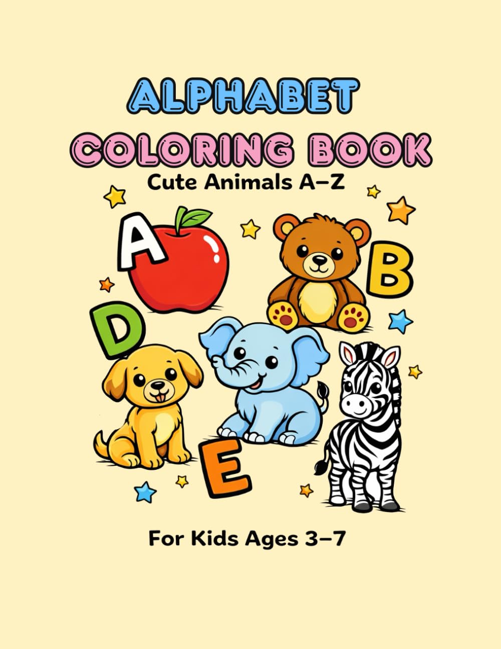 Alphabet Coloring Book for Kids: Cute Animals A–Z
