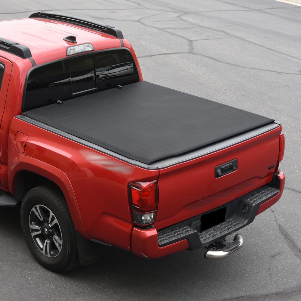R&L Racing Low Profile Hard Roll-Up Tonneau Cover with LED Lighting Compatible with 2019-2023 Ford Ranger 5 Ft (60") Short Bed Models Without Utility Track System