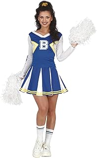 FIESTAS GUIRCA Disfraz de Animadora Adolescente - Uniforme Azul de Cheerleader para Niñas