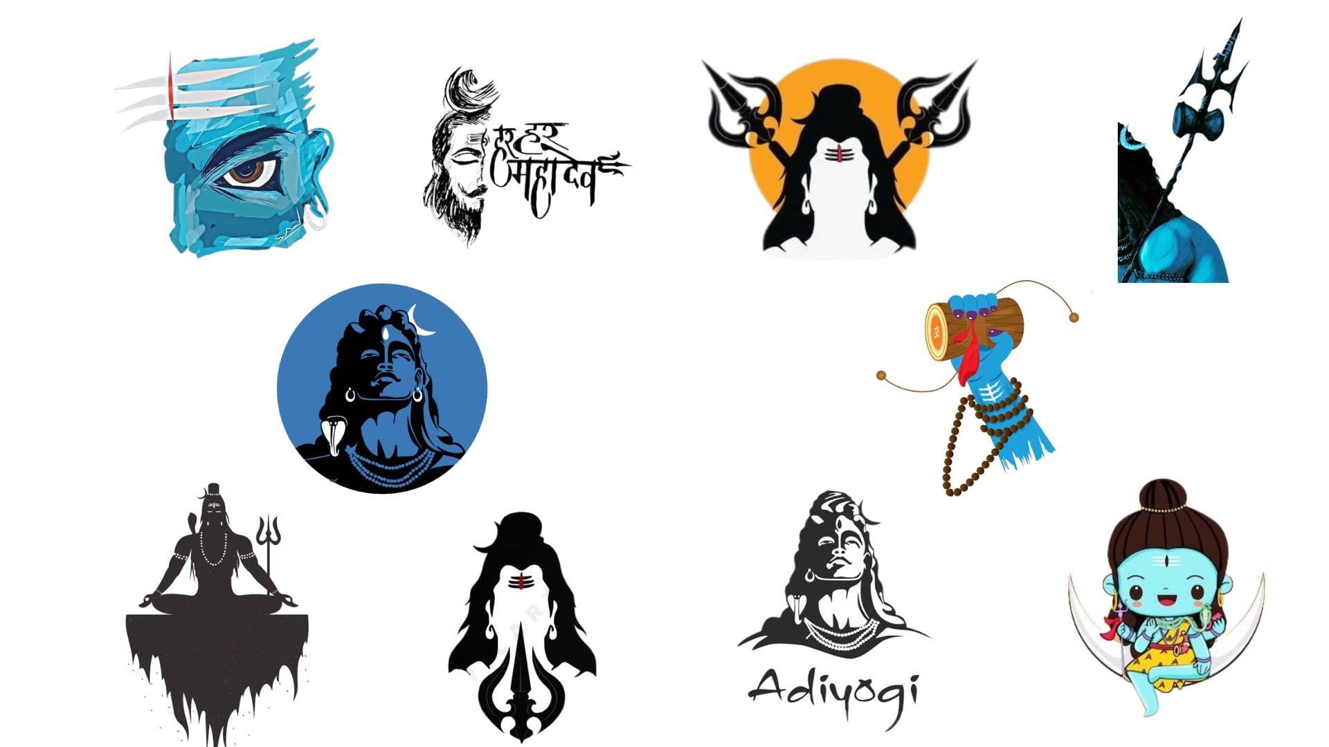 Mahadev Shiva Stickers Decal Pack of 10 (Vinyl Stickers, Multipurpose use for Laptop/Mobile/Bike/Luggage/Bottle/Guitar/Journal), Multicolor (2.5 x 2.5 inches) (B0BYX5RPPT) Amazon Price History, Amazon Price Tracker