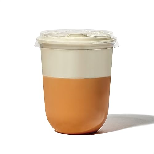 Miniatura 2 de TOSSWARE NATURAL - Juego de 1000 tapas planas para vasos fríos, tapas a base de plantas para tazas frías, tapas de plástico con popote alternativas,