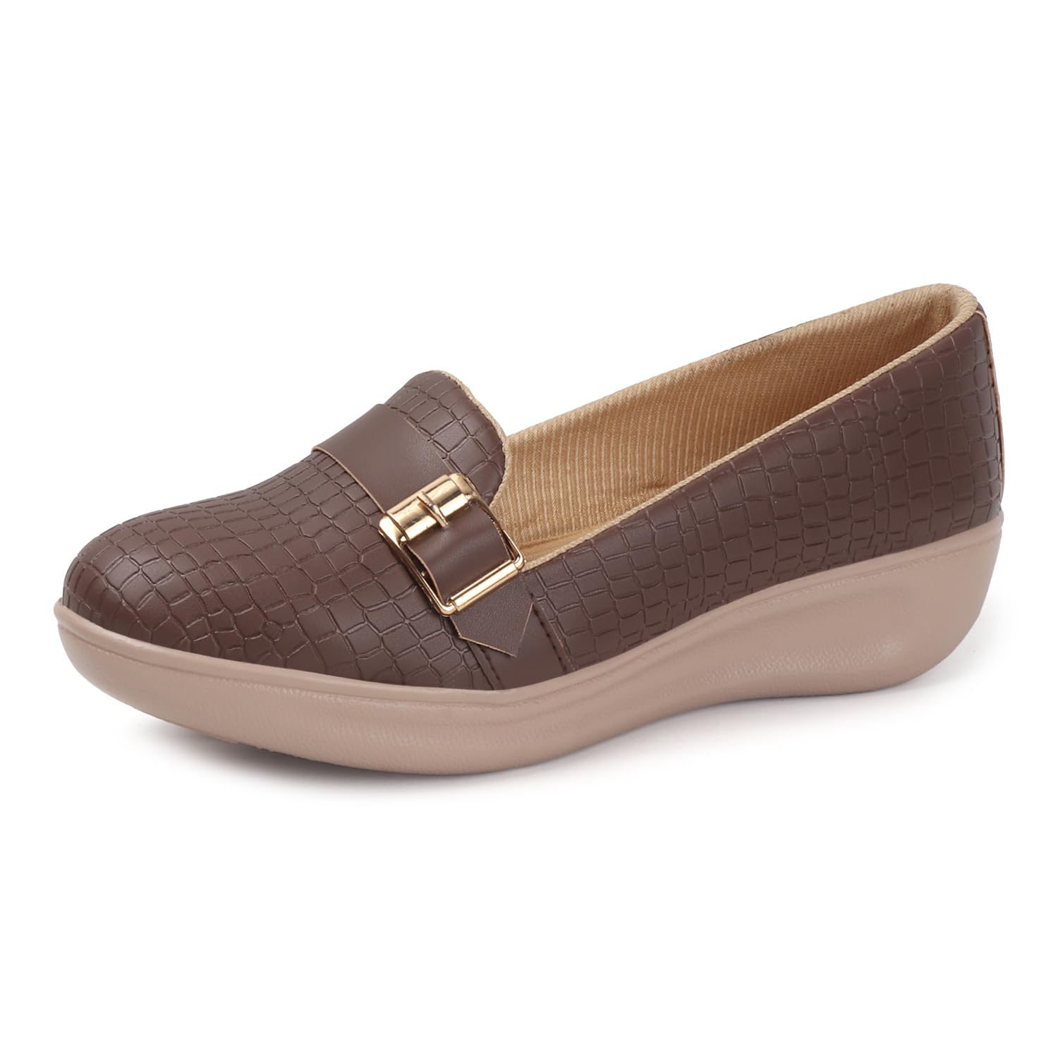 Women's Grid Buckle Comfort Loafer