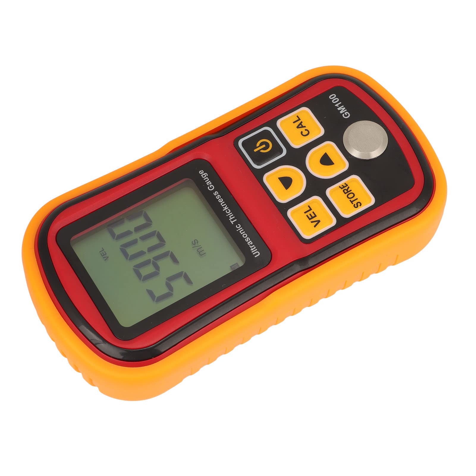 Aramox Medidor de Espesor Ultrasónico, Medidor de Espesor Digital de 5 MHz con LCD de 4 Dígitos, Rango de 1,2 a 225 Mm, Ajuste de Velocidad del Sonido, Almacenamiento de Datos, para Inspección de