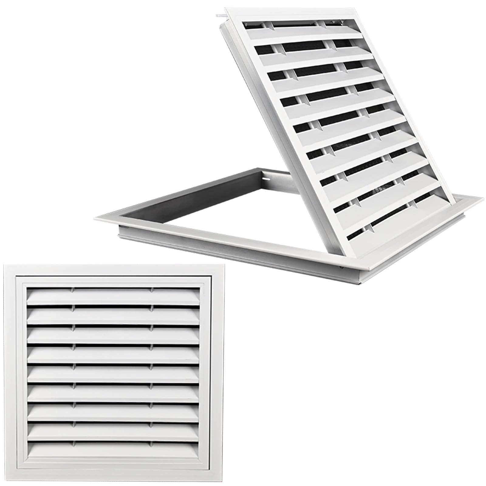 Żaluzjowe aluminiowe kratki powietrzne 70 x 25 cm / 27.6x9.8in (27,6 x 9,8 cala) z filtrem i panelem dostępu - idealne do systemów HVAC, klimatyzacji i kontroli wentylacji