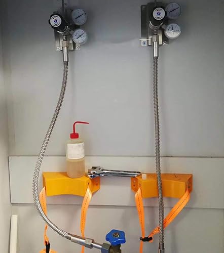 Miniatura 3 de Soporte montado en la pared Soporte de pared para cilindros de gas comprimido Soporte (gris)