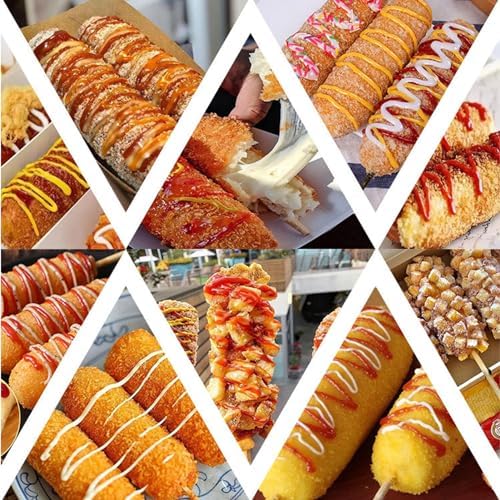 25L Commercial Deep Fryer - Automatic Hot Dog & Corn Dog Maker with 50-200℃ Adjustable Temperature, 8 Sausage Capacity, Perfect for Restaurants & Catering