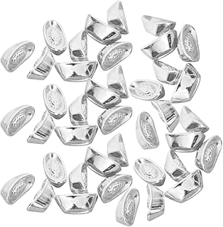 Operitacx 50Pcs Feng Shui Ingot Silver Ingot Yuan Bao Wealth Luck Ingot Mini Home Office Decor Ornament