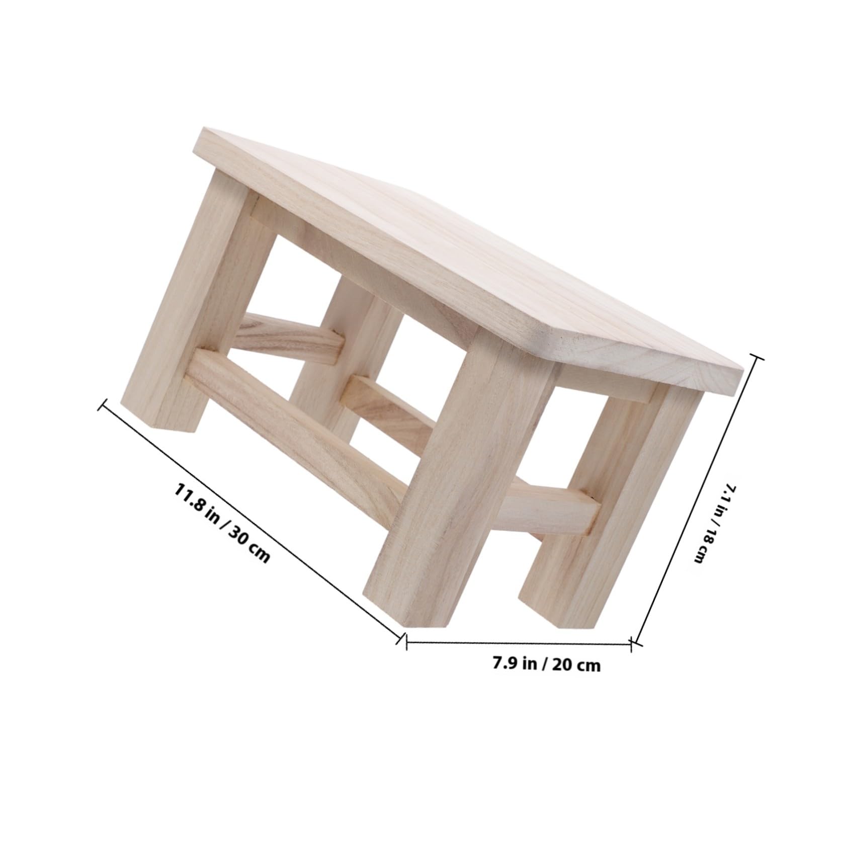 Yardenfun Taburete de Madera Natural para Niños, Ligero y Compacto, Adecuado para Cambiar Zapatos Hogar, Diseño Pequeño y Funcional Patas de Madera Resistentes