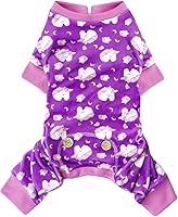 Vista 10 de Kyeese Pijama para perro, de flamenco, suave, abrigo, mameluco para perro, traje posquirúrgico, disfraz, ropa para gato, talla mediana